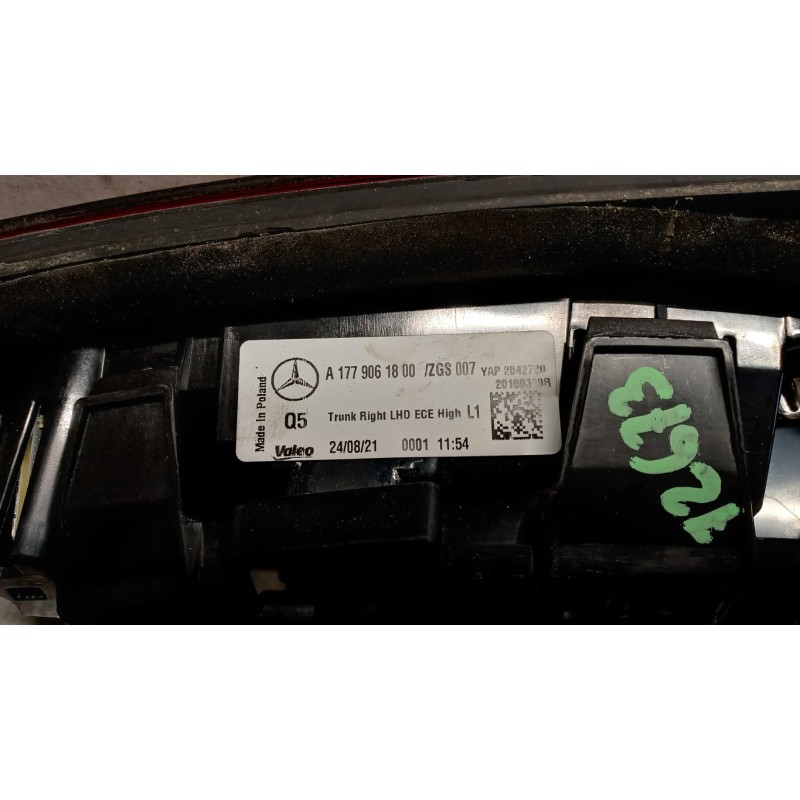 MERCEDES-BENZ FARO POST INTERNO LED DESTRO MERCEDES-BENZ Classe A (W177) 2018> usato