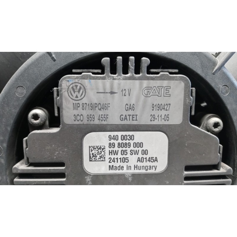 VOLKSWAGEN CONVEYOR ELECTRIC FAN VOLKSWAGEN Passat 2005>2010 used