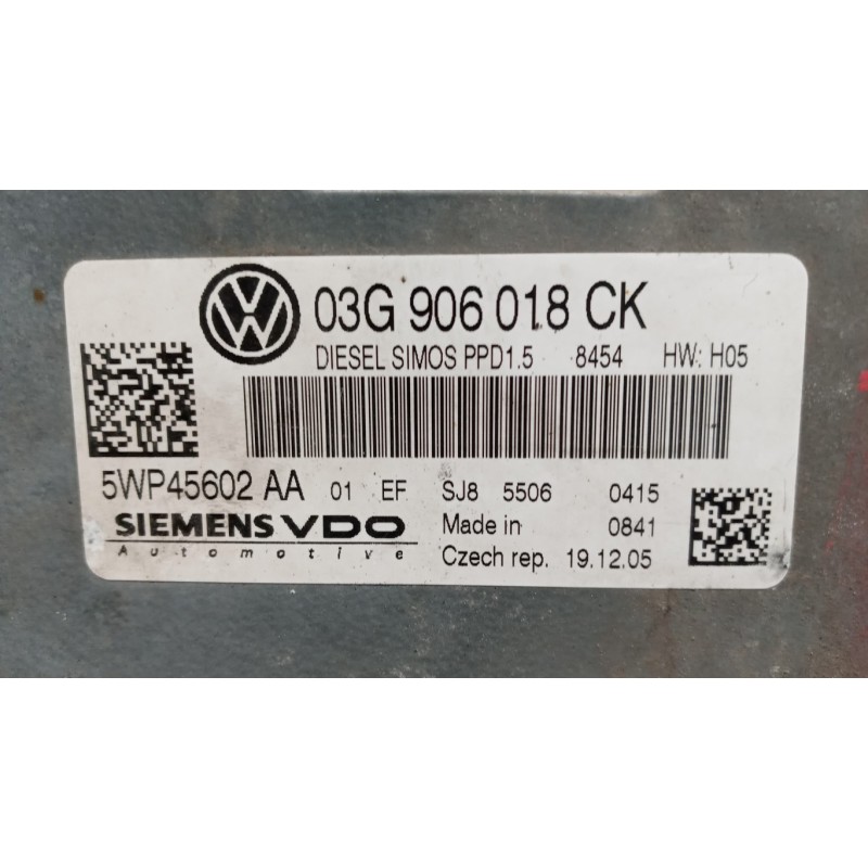 VOLKSWAGEN ENGINE UNIT VOLKSWAGEN Passat 2005>2010 used