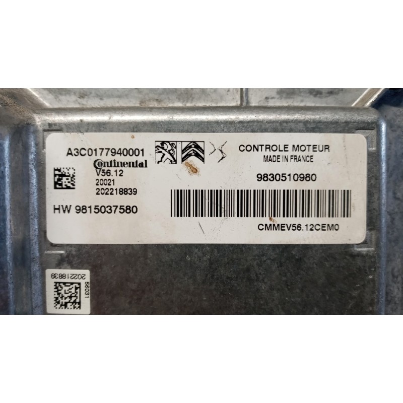 CITROEN CENTRALINA MOTORE CITROEN C3 2016>2020 usato