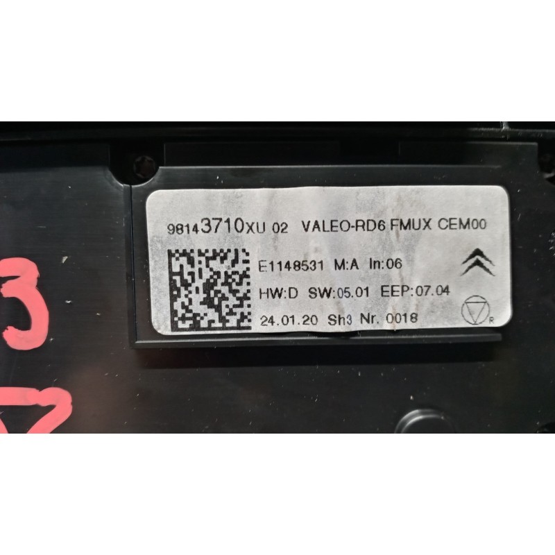 CITROEN AUTORADIO CITROEN C3 2016>2020 usato