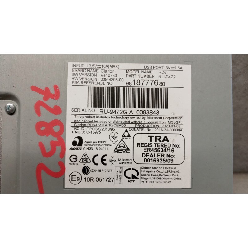 CITROEN AUTORADIO CITROEN C3 2016>2020 usato