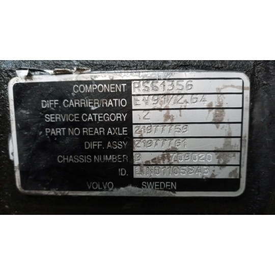 GRUPPO DIFFERENZIALE POSTERIORE VOLVO truck FH euro 6 usato