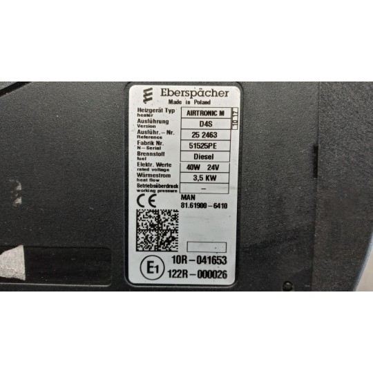 WEBASTO MAN TGX euro 6 usato