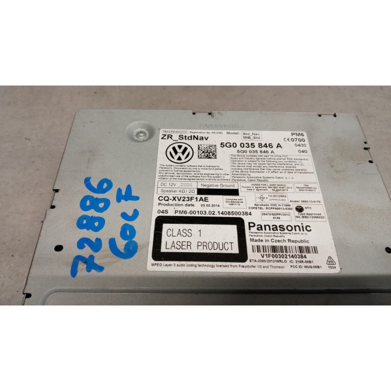 VOLKSWAGEN CARICATORE CD VOLKSWAGEN Golf 7 2012>2016 usato