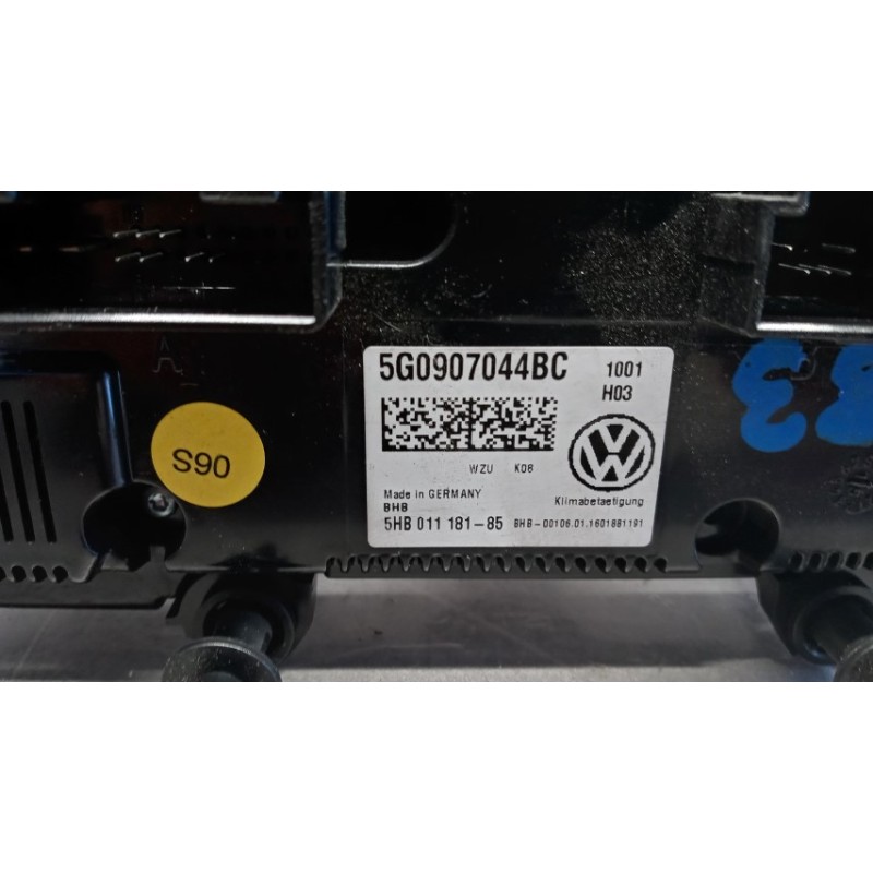 VOLKSWAGEN AC CONTROL UNIT VOLKSWAGEN Golf 7 2012>2016 used