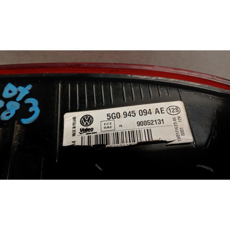 VOLKSWAGEN FARO POSTERIORE INTERNO DESTRO VOLKSWAGEN Golf 7 2012>2016 usato