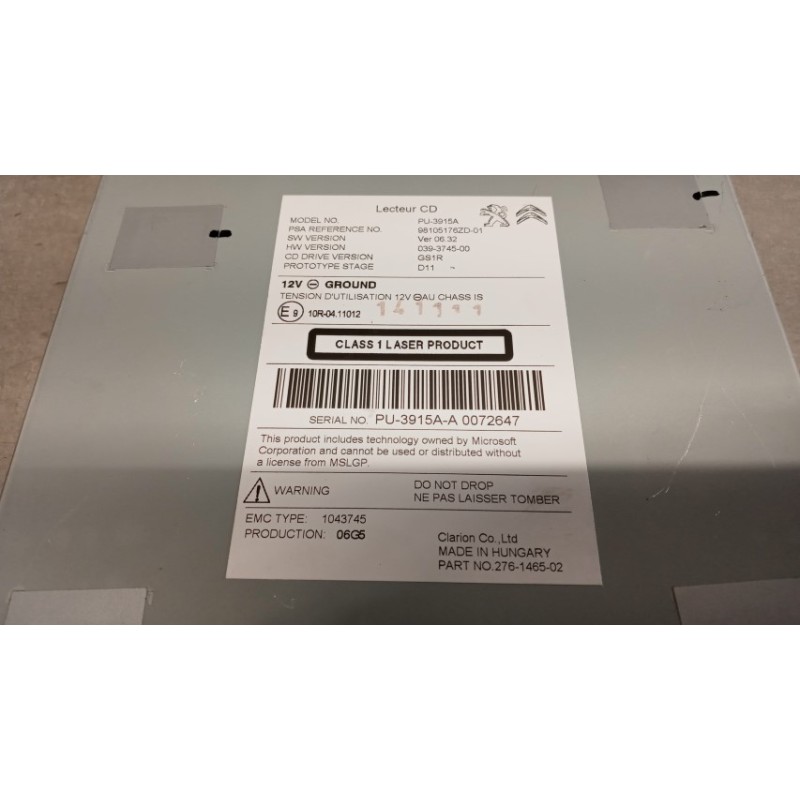 PEUGEOT CD CHANGER  PEUGEOT 2008 2013>2016 used