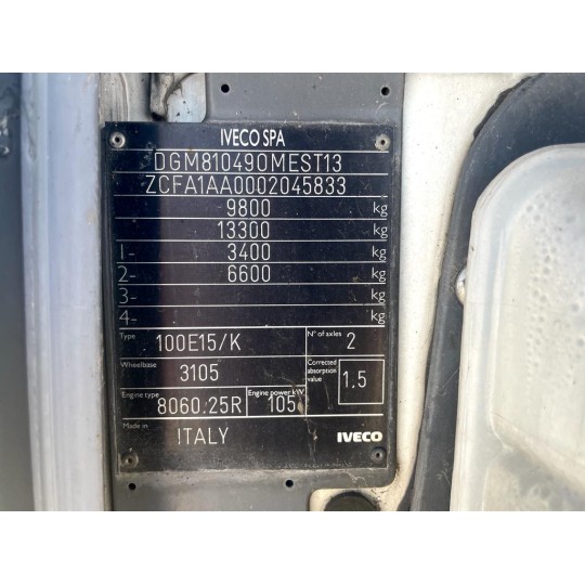 IVECO 100E15 EUROCARGO COMPATTATORE OMB EURO G.SMALL