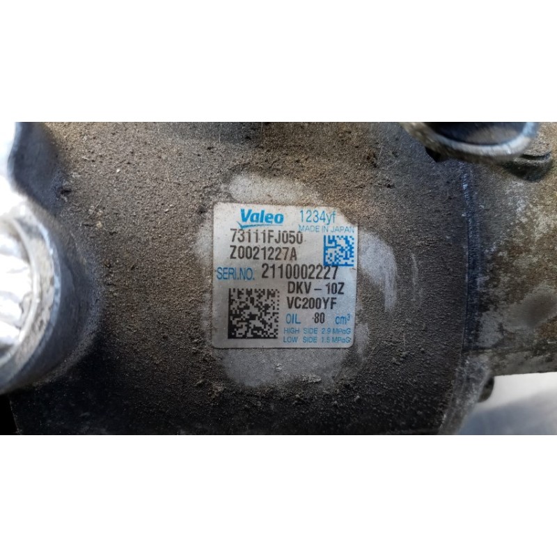 SUBARU AIR CONDITIONER COMPRESSOR SUBARU Forester 2012>2019 used