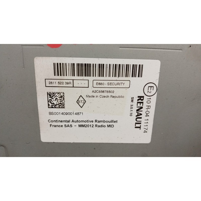 RENAULT CAR RADIO RENAULT Captur 2013>2017 used