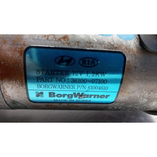 STARTER MOTOR HYUNDAI i10 2020> used