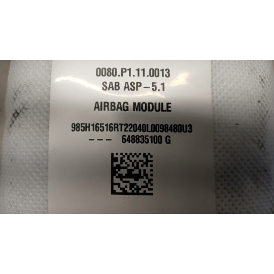 AIR BAG LATERALE SINISTRO DACIA Sandero 2020> usato