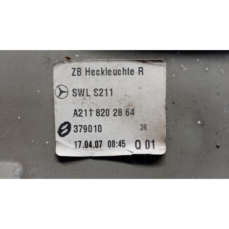 MERCEDES-BENZ RIGHT REAR LIGHT MERCEDES-BENZ Classe E (W/S211) 2006>2009 used