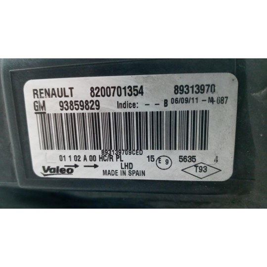 FRONT LEFT FLASHLIGHT  RENAULT van Trafic 2010>2014 used