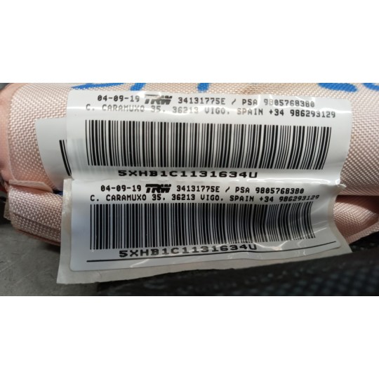 RIGHT ROOF AIR BAG PEUGEOT 308 2017> used