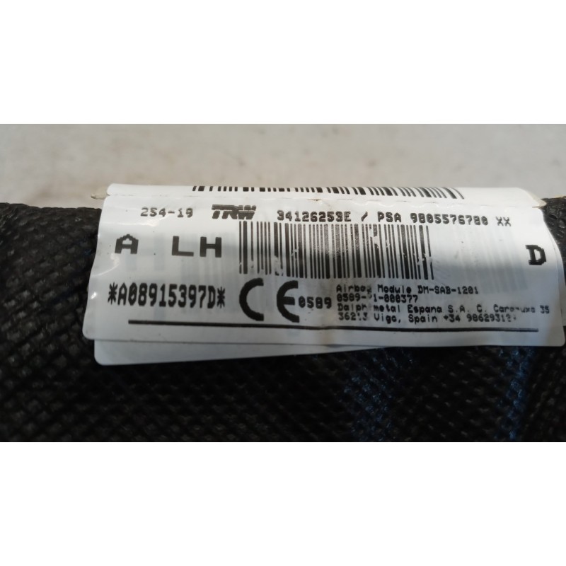 PEUGEOT CURTAIN AIRBAG LEFT PEUGEOT 308 2017> used