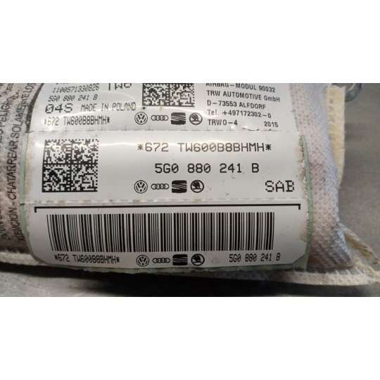 CURTAIN AIRBAG LEFT VOLKSWAGEN Golf 7 2012>2016 used