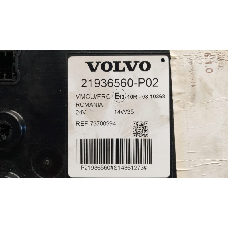 VOLVO truck VARIOUS CONTROL UNITS  VOLVO truck FH euro 6 used