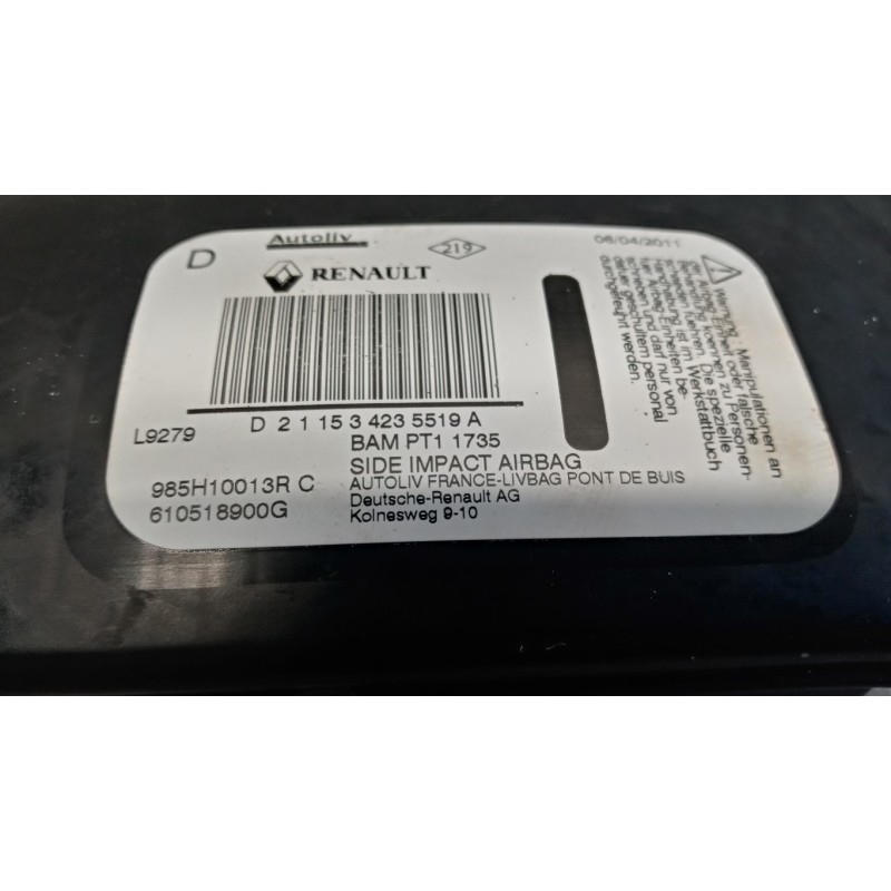 RENAULT CURTAIN AIRBAG RIGHT  RENAULT Megane 2008>2012 used
