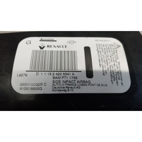 AIR BAG LATERALE SINISTRO RENAULT Megane 2008>2012 usato