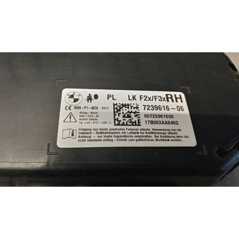 BMW AIR BAG LATERALE DESTRO BMW Serie 3 GT (F34) 2016>2020 usato