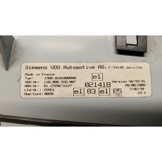 QUADRO STRUMENTI MAN TG-A 2000>2007 usato