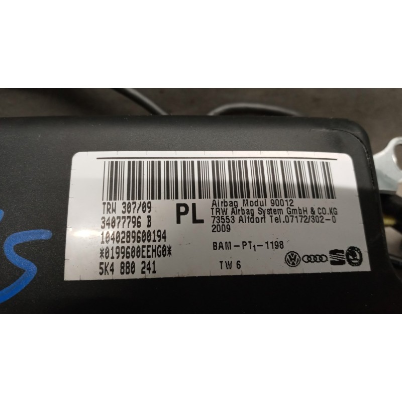 VOLKSWAGEN AIR BAG LATERALE SINISTRO VOLKSWAGEN Golf 6 2008>2012 usato