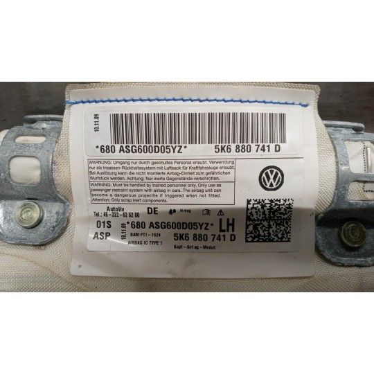 AIR BAG TETTO SINISTRO VOLKSWAGEN Golf 6 2008>2012 usato