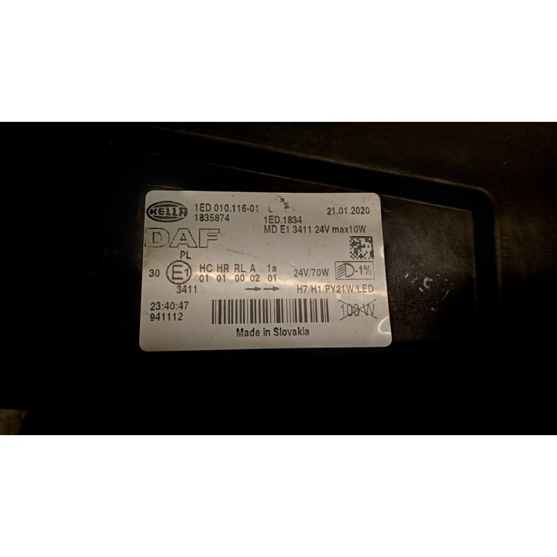 DAF FRONT LEFT FLASHLIGHT  DAF XF106 used