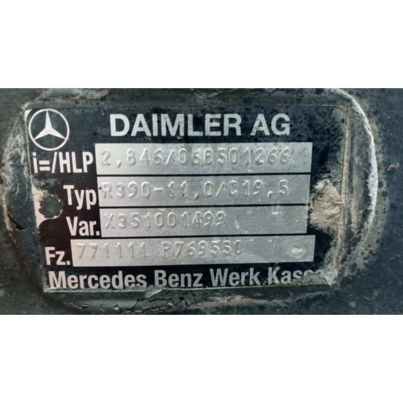 MERCEDES-BENZ truck GRUPPO DIFFERENZIALE POSTERIORE MERCEDES-BENZ truck Atego euro 6 2014> usato