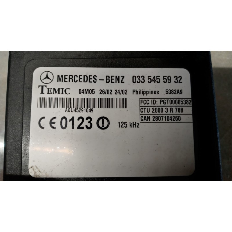 MERCEDES-BENZ van VARIOUS CONTROL UNITS  MERCEDES-BENZ van Sprinter 2001>2005 used