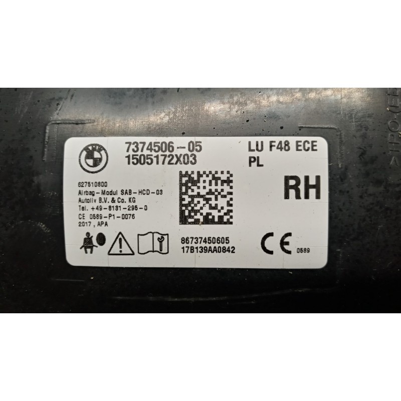 BMW CURTAIN AIRBAG RIGHT  BMW Serie X1 (F48) 2015>2019 used