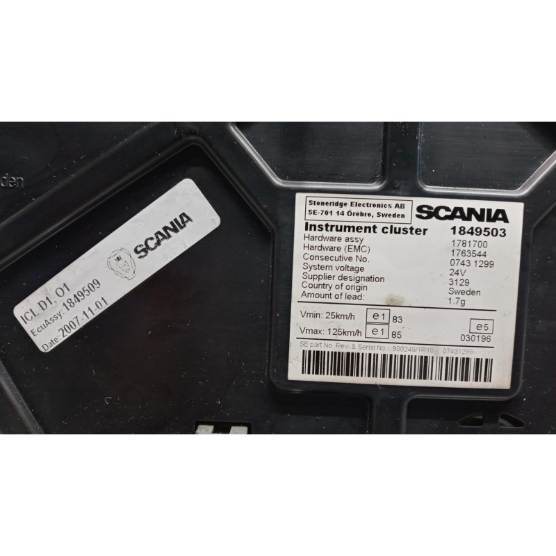 SCANIA QUADRO STRUMENTI SCANIA Serie R 2005> usato