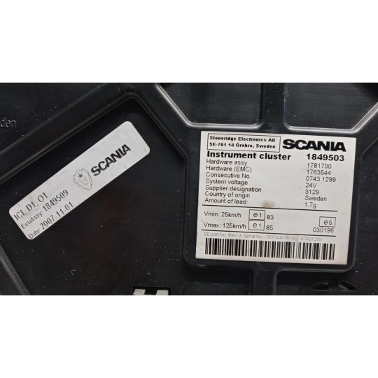 QUADRO STRUMENTI SCANIA Serie R 2005> usato