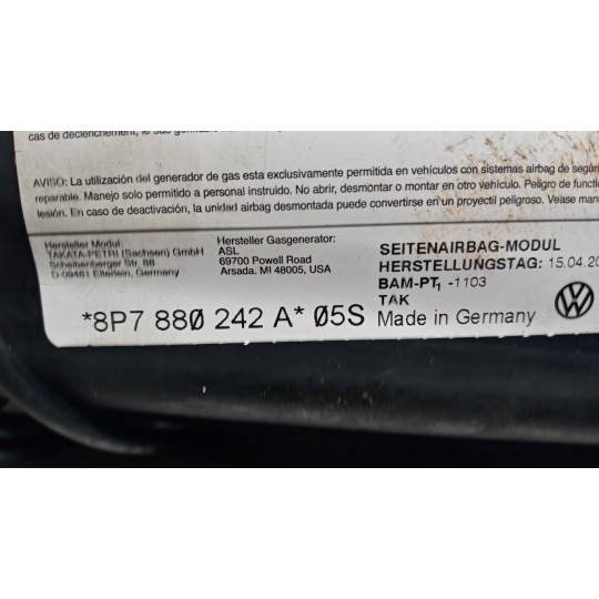 AIR BAG LATERALE DESTRO AUDI A3 cabrio 2008>2012 usato