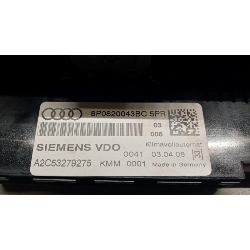 AUDI AC CONTROL UNIT AUDI A3 cabrio 2008>2012 used