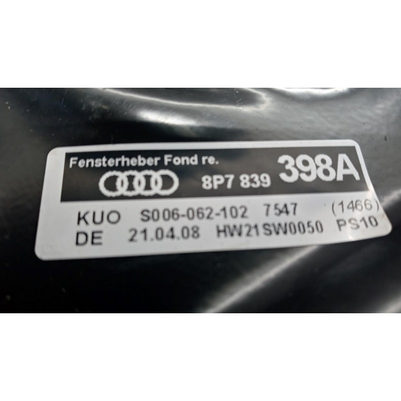 AUDI BACK RIGHT POWERED WINDOWS AUDI A3 cabrio 2008>2012 used