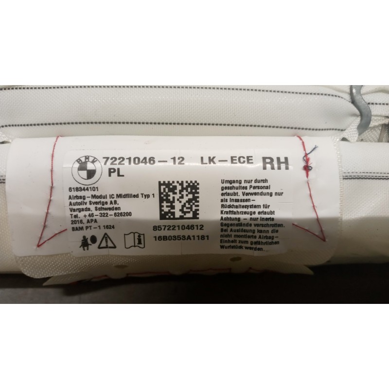 BMW RIGHT ROOF AIR BAG BMW Serie 1 (F20) 2011> used