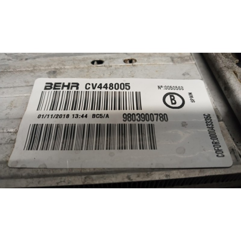 OPEL RADIATORE INTERCOOLERS OPEL Crossland X 2017> usato
