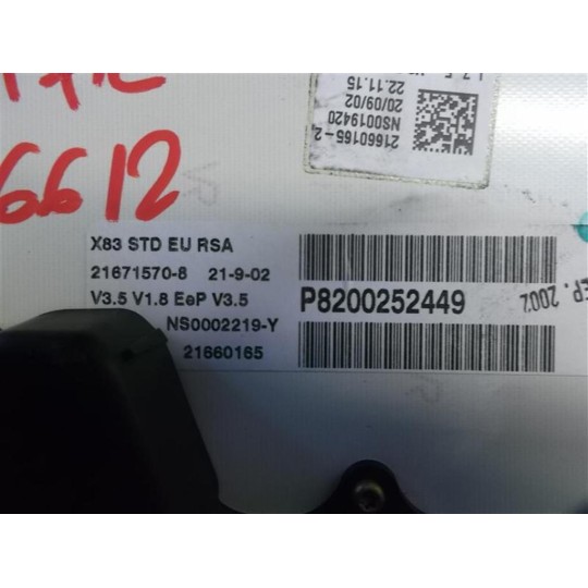 INSTRUMENT PANEL RENAULT van Trafic 2001>2007 used