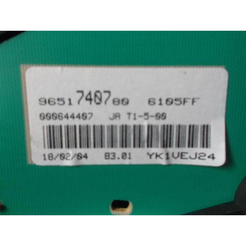 PEUGEOT QUADRO STRUMENTI PEUGEOT 206 CC 2000>2007 usato