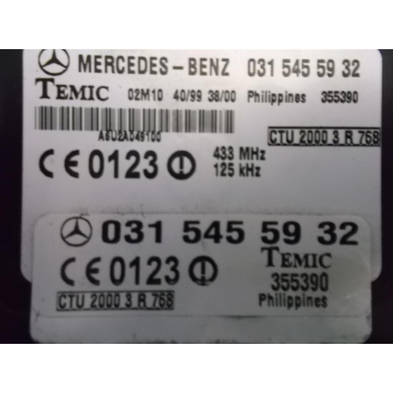 MERCEDES-BENZ van VARIOUS CONTROL UNITS  MERCEDES-BENZ van Vito-V (W638) 1997>2002 used