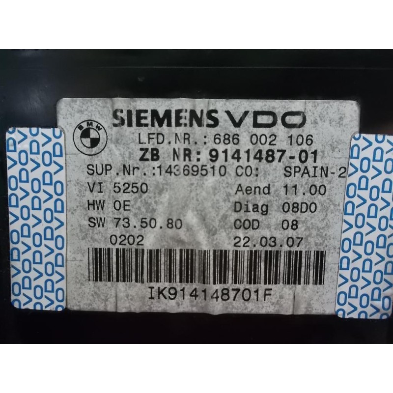 BMW INSTRUMENT PANEL BMW Serie 3 (E90/E91) 2005>2008 used