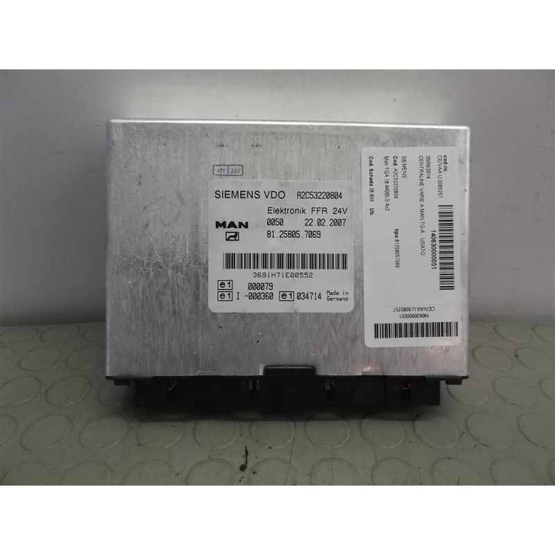 MAN CENTRALINE VARIE A MAN TGX  usato