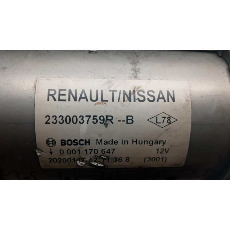 RENAULT STARTER MOTOR RENAULT Kangoo 2013>2021 used
