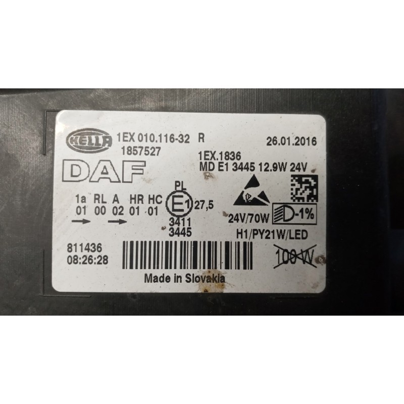 DAF RIGHT HEADLIGHT LED LAMP  DAF XF106 used