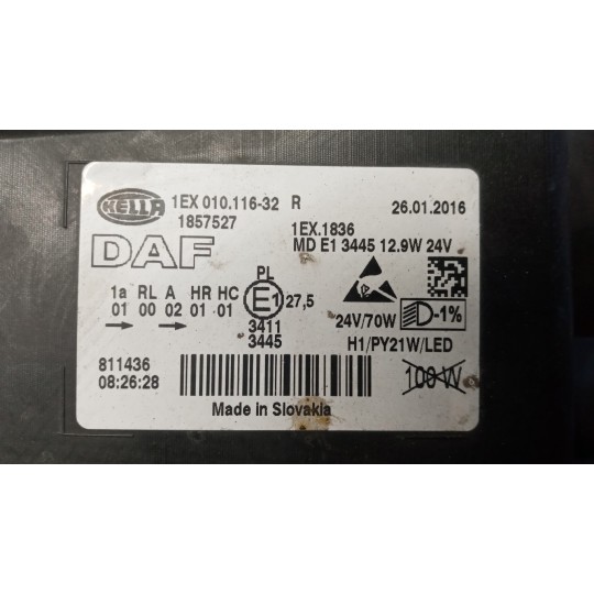 RIGHT HEADLIGHT LED LAMP  DAF XF106 used