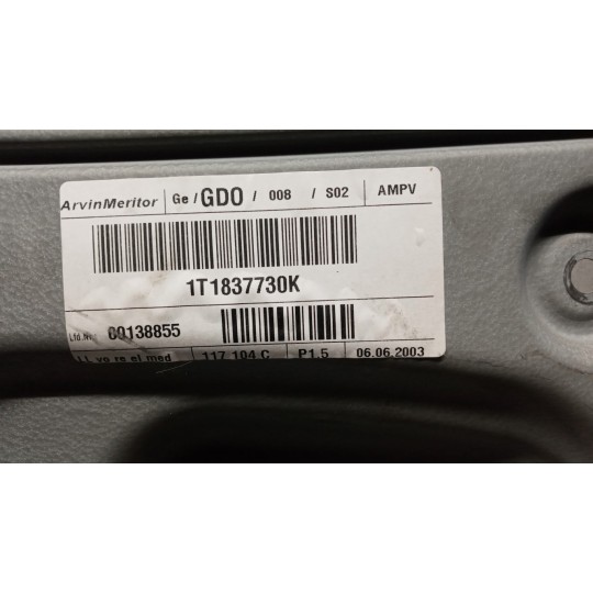 FRONT RIGHT POWERED WINDOWS  VOLKSWAGEN Touran 2003>2007 used