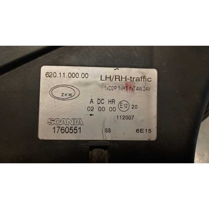SCANIA LEFT HEADLIGHT XENO LAMP  SCANIA Serie R 2005> used